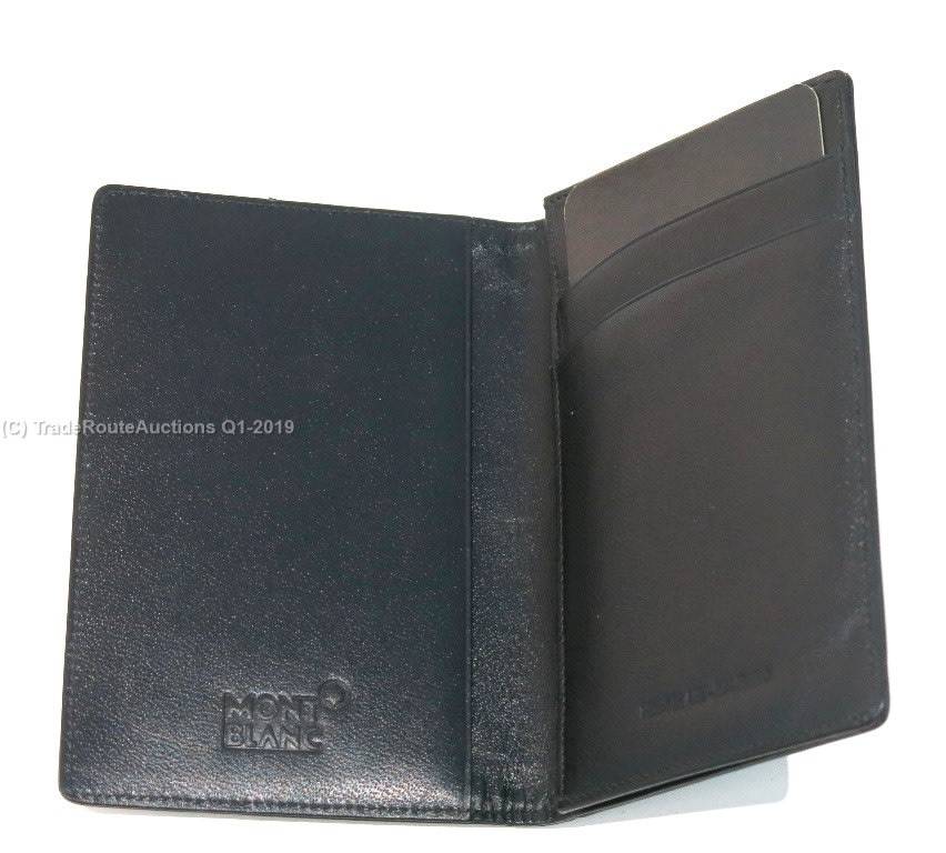 Boxed - Montblanc Meisterstück Leather business card holder, Black - MB30304 *** MONT BLANC ***