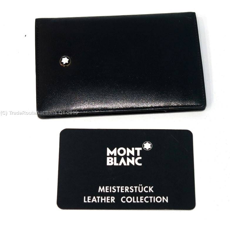 Boxed - Montblanc Meisterstück Leather business card holder, Black - MB30304 *** MONT BLANC ***