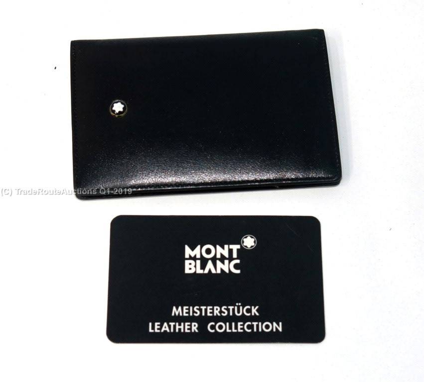 Boxed - Montblanc Meisterstück Leather business card holder, Black - MB30304 *** MONT BLANC ***