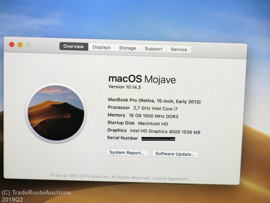 Apple MacBook Pro 15.4-inch  | Core i7 2.7GHz | 16GB RAM | 512GB SSD ** RETINA DISPLAY **