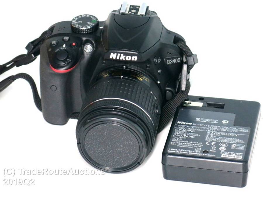 Nikon D3400 24.2 MP CMOS Digital SLR Camera body + Nikon AF-P 18-55 VR Lens Kit