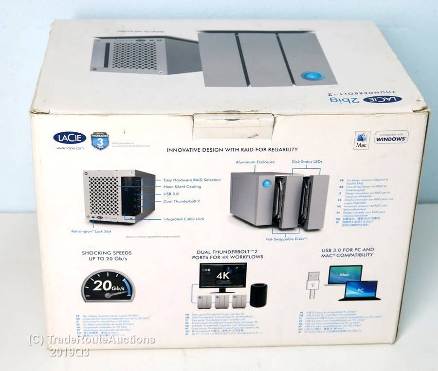 LaCie 8TB 2big Thunderbolt 2/USB 3.0 Dual Disk RAID - 8TB External drive