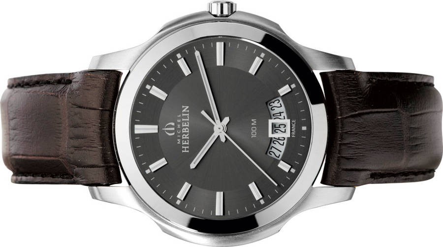 Michel Herbelin Ambassador Gents Watch 12239/14MA - Date Leather Strap