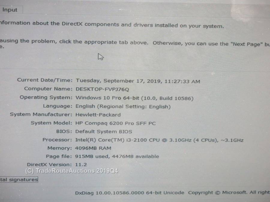 HP Compaq Elite 6200 SFF DESKTOP PC | CORE i3 2100 3.1GHz | 4GB RAM | 500GB HDD | DESKTOP PC