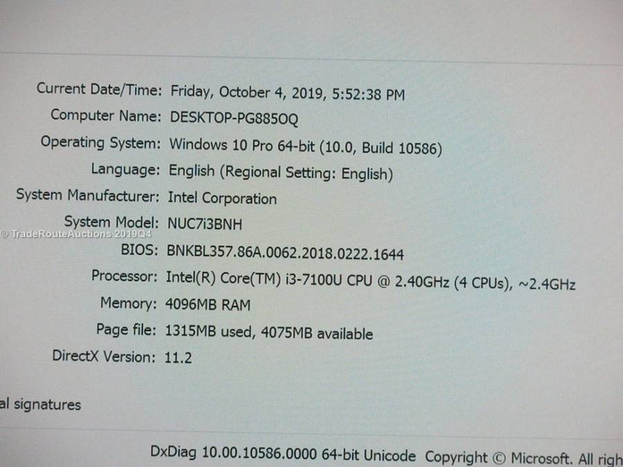 BOXED - Intel NUC Mini-PC NUC7i3BNH | CORE i3 7100U 7th Gen 2.4GHz | 4GB RAM | 120GB SSD