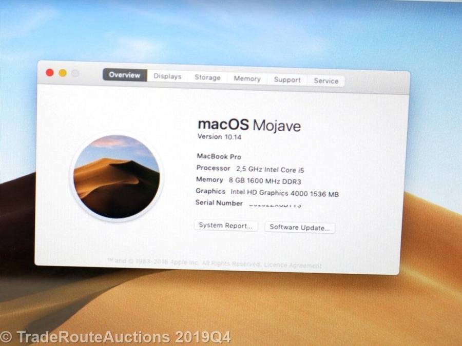 MacBook Pro 13.3-inch | Core i5 2.5GHz | 8GB RAM | 500GB HDD | MD101 | INTEL HD GRAPHICS