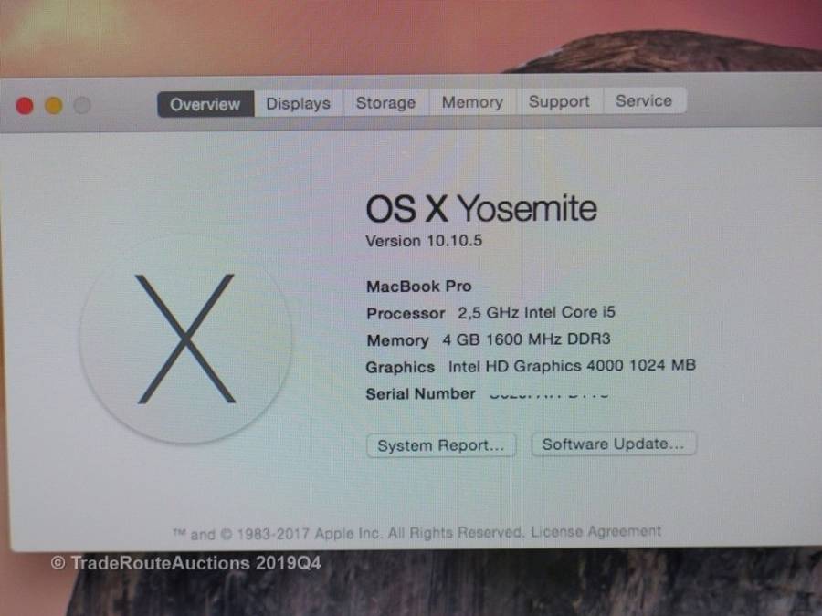 MacBook Pro 13.3-inch | Core i5 2.5GHz | 4GB DDR3 RAM | 500GB HDD | MD101 | INTEL HD GRAPHICS