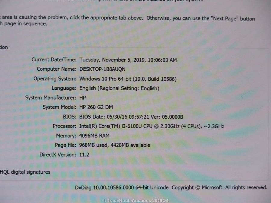 HP 260 G2 DM DESKTOP MINI PC | CORE i3 6100U 6th Gen 2.3GHz | 4GB RAM | 500GB HDD | DESKTOP PC