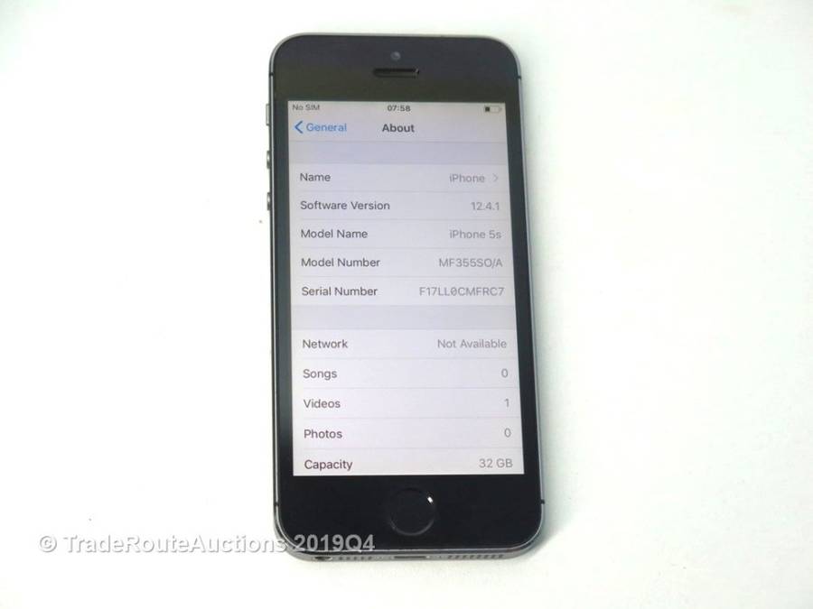 APPLE IPHONE 5S | 32GB | A1530 | MF355SO/A | SPACE GREY *** APPLE IPHONE 5S ***