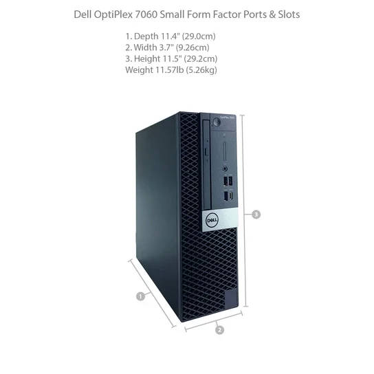 Dell OptiPlex 7060 SFF (Small Form Factor) Desktop PC | Core i5 8500 8th Gen 3.0Ghz | 4GB | 500GB