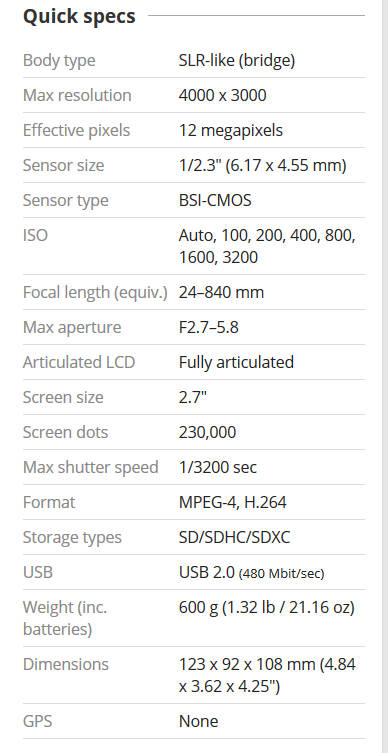 Canon SX40 HS Digital Camera | 35x Wide Angle Optical Image Stabilized Zoom | 2.7-Inch LCD
