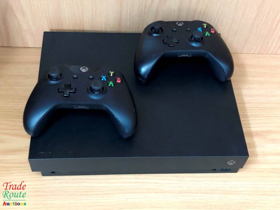 Microsoft Xbox One X 1TB Console (BLACK) Model 1787 + 2 X Wireless Controllers