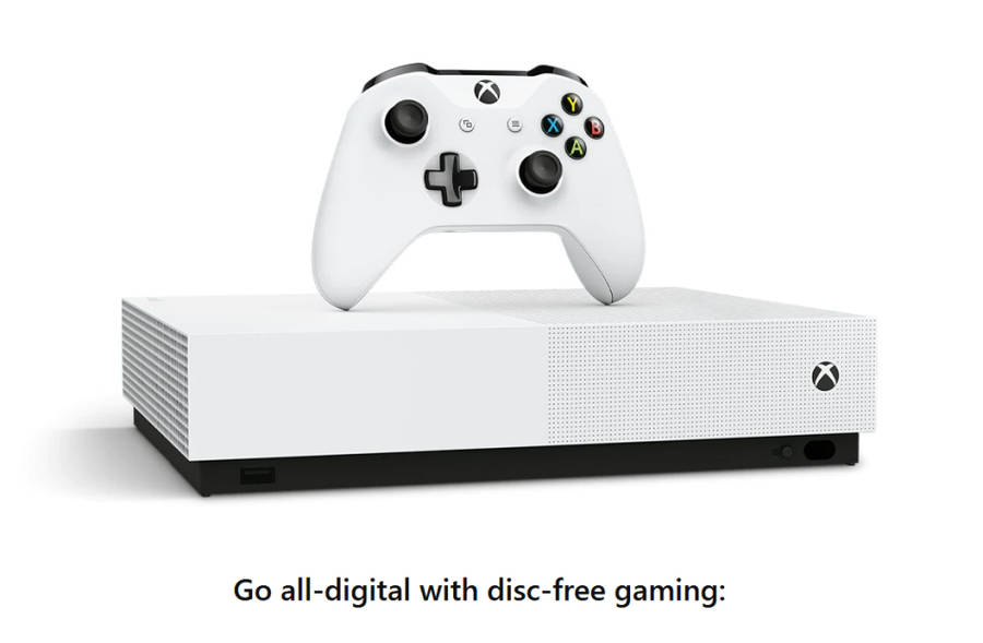 Xbox One S All-Digital Edition (WHITE) 1TB + 1 Controller (WHITE)