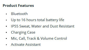 Skullcandy Sesh True Wireless In-Ear Earbud Earphones (Indigo/Blue)