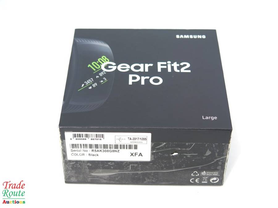 BOXED / BLACK / LARGE - Samsung Gear Fit2 Pro Fitness Tracker Large SM-R365 GPS Sports Band
