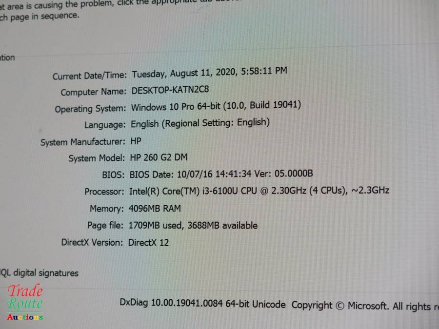 HP 260 G2 DM DESKTOP MINI PC | CORE i3 6100U 6th Gen 2.3GHz | 4GB RAM | 1TB HDD | DESKTOP PC