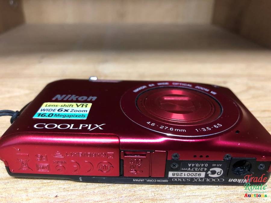 Nikon COOLPIX S3300 16 MP Digital Camera with 6x Zoom NIKKOR Glass Lens and 2.7-inch LCD (Red)