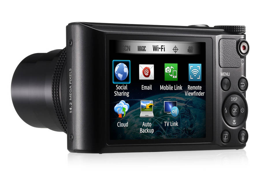 Samsung WB150F Digital Camera - Black (14 MP, 18x Optical Zoom) 3 inch LCD Screen