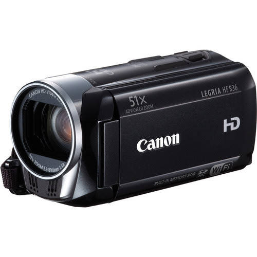 Canon Legria HF R36 Full HD Camcorder (32x Optical Zoom, Optical IS, WiFi, 8GB Memory)