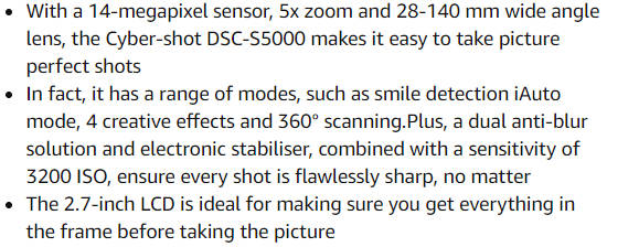 Sony Cyber-shot DSC-S5000 14.1MP Digital Camera with 2.7-inch LCD (Black)