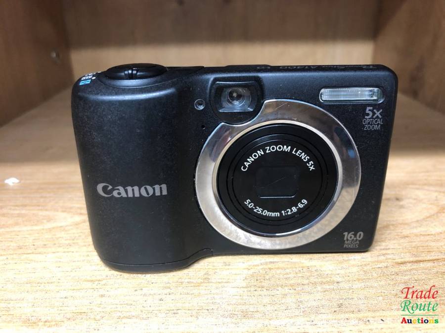 CANON PowerShot A1400 16.0 MP with 5x Digital IS Zoom 28mm Wide-Angle Lens - BLACK