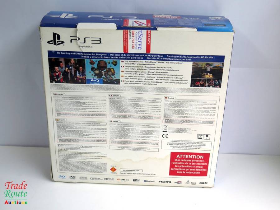 Sony Playstation 3 PS3 Super Slim Console 500GB with Wireless Dualshock 3 Controller