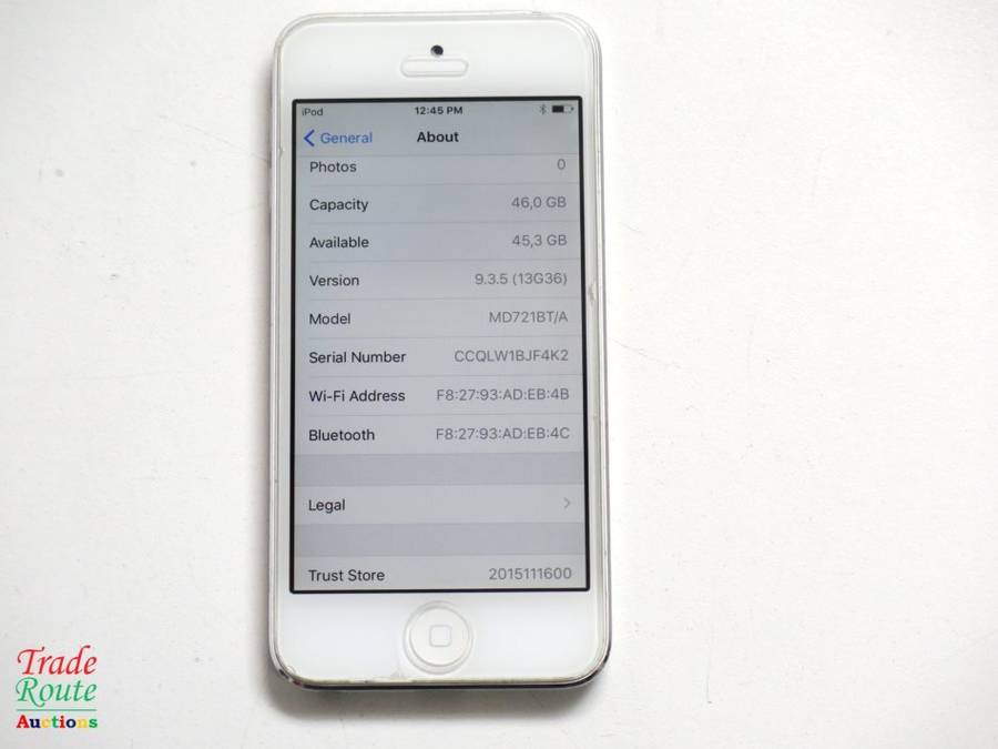 APPLE iPod Touch | MD721BT/A | 64GB SILVER | A1421 | 5TH GEN