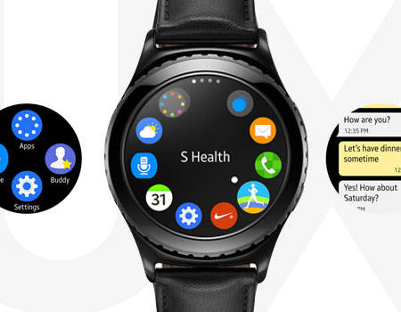 Samsung Gear S2 CLASSIC [ Dark Grey ] Smartwatch Fitness Tracker Watch SM-R732