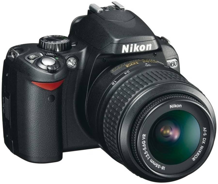 Nikon D60 Digital SLR Camera - Black (AF-S DX Nikkor 18-55 mm f/3.5-5.6G VR)