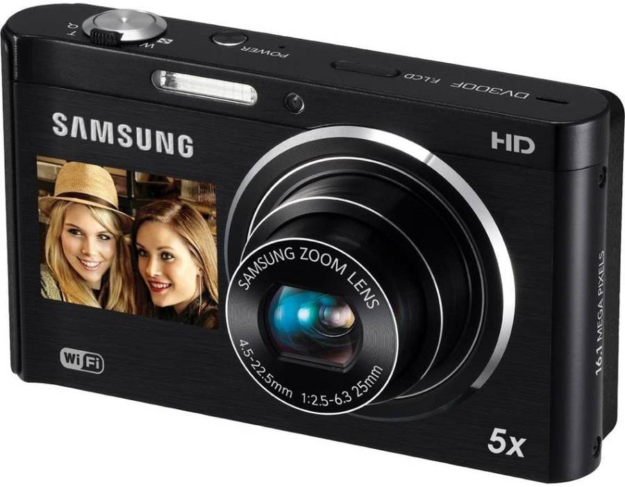 Samsung DV300F SMART Compact Digital Camera - Black (16.0MP, 5x Optical Zoom) 3.0 inch LCD