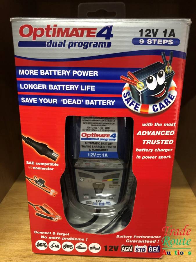 OptiMate 4 - Sealed Microprocessor Desulphating Battery Charger Maintainer Tester 12V
