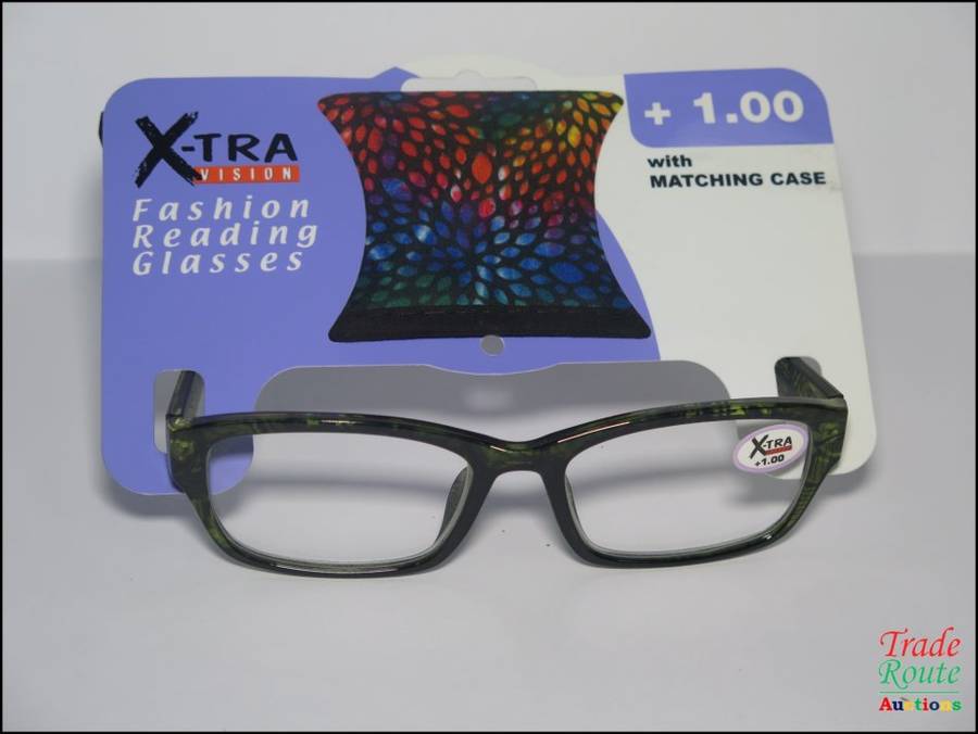 X-TRA VISION Fashion Reading Glasses - with matching case  [ +1.00 ]