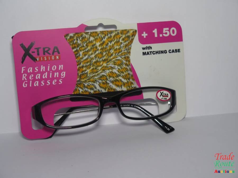 X-TRA VISION Fashion Reading Glasses - with matching case  [ +1.50 ]