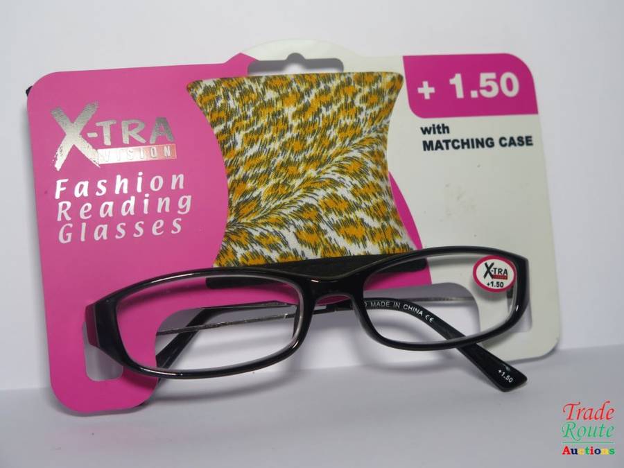 X-TRA VISION Fashion Reading Glasses - with matching case  [ +1.50 ]