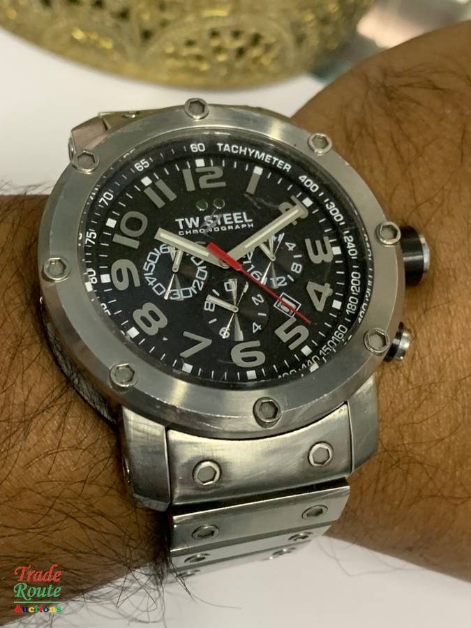 TW Steel Men's TW127 Grandeur Tech Stainless Steel Bracelet Watch