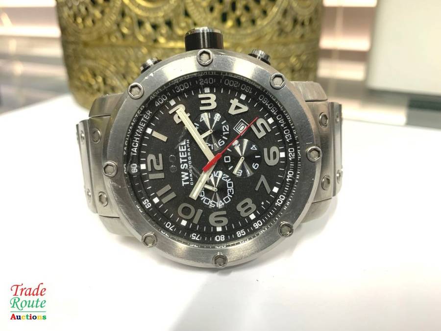 TW Steel Men's TW127 Grandeur Tech Stainless Steel Bracelet Watch