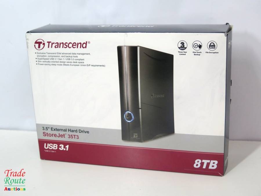 Transcend StoreJet 8TB HDD 3.5 inch External SATA HDD 35T3 - USB 3.1