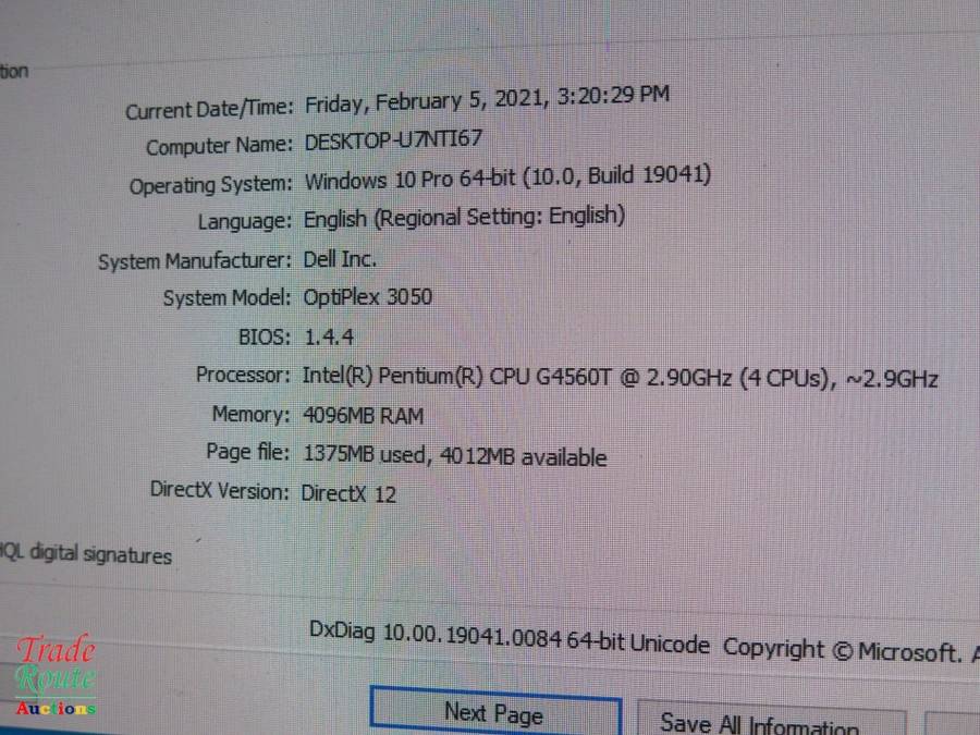 Dell OptiPlex 3050 Micro Desktop PC | Pentium G4560T 2.9Ghz | 4GB RAM | 750GB HDD DESKTOP PC
