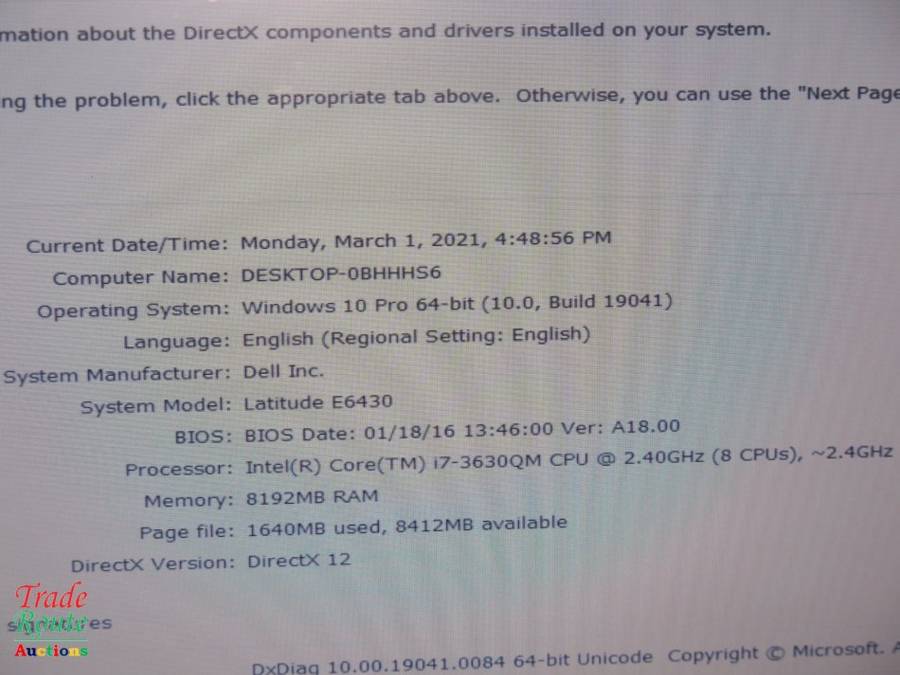 Please Read *** DELL LATITUDE E6430 Laptop | CORE i7 3630M 2.4GHz | 8GB RAM | 500GB HDD