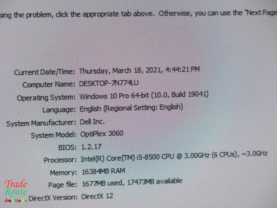 Dell OptiPlex 3060 SFF Desktop PC | Core i5 8500 8th Gen 3.0Ghz | 16GB RAM | 1TB HDD