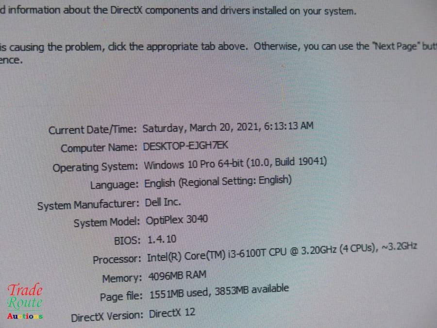 Dell OptiPlex 3040 Micro Desktop PC | Core i3 6100 6th Gen 3.2Ghz | 4GB RAM | 500GB HDD PC