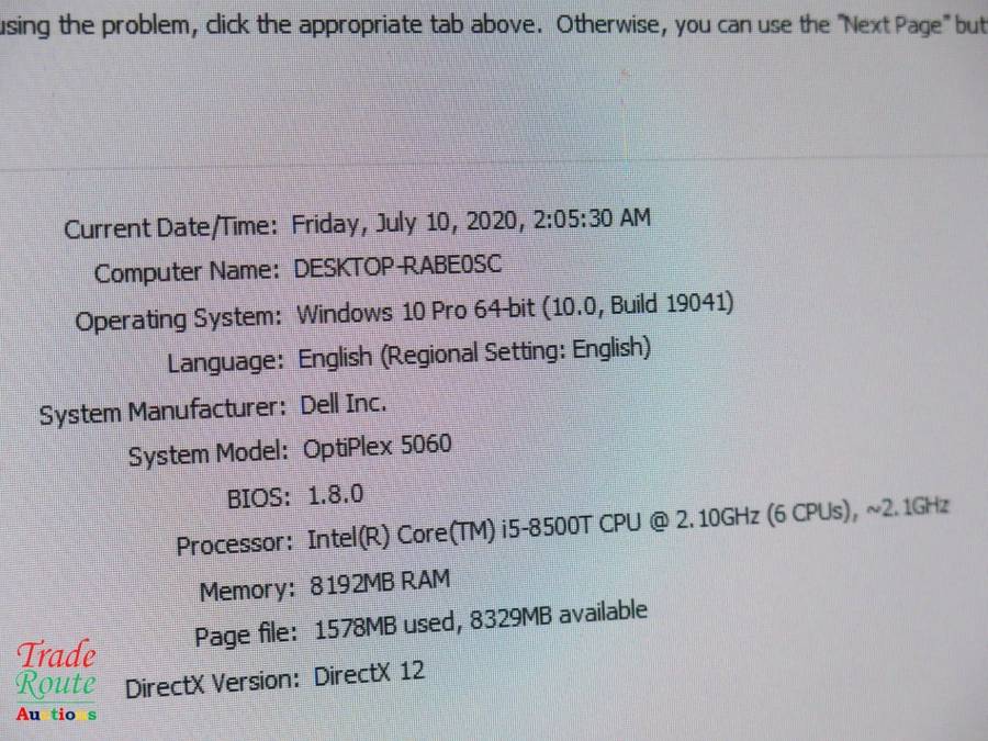 Dell OptiPlex 5060 Micro Desktop PC | Core i5 8500T 8th Gen 2.1Ghz | 8GB RAM | 500GB HDD
