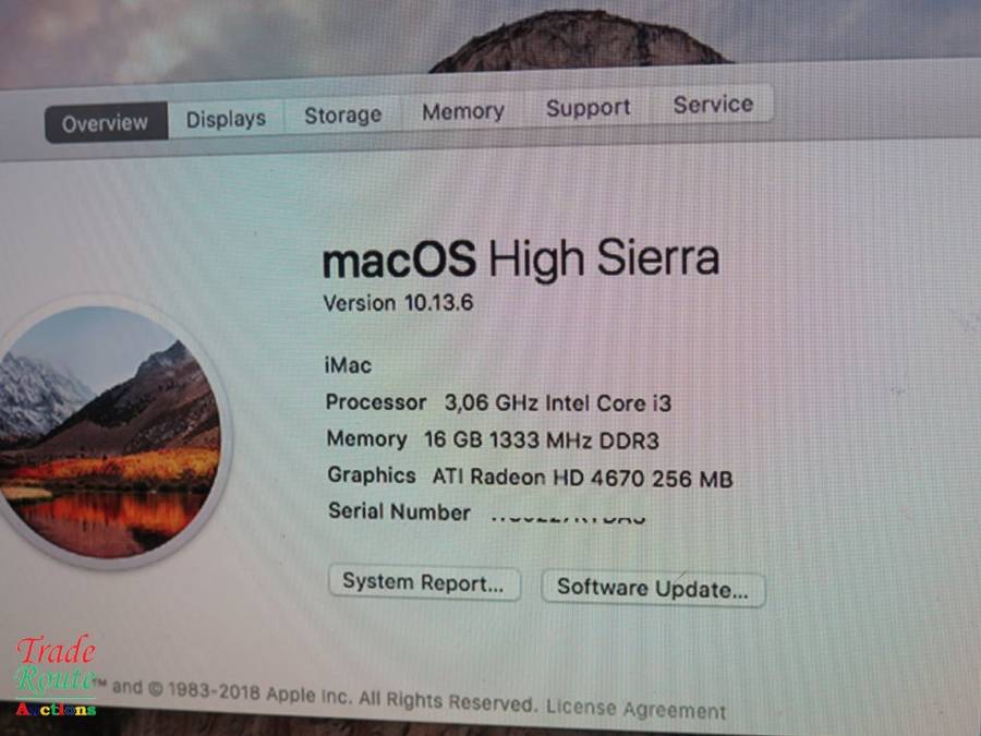 Apple iMAC 21.5 INCH Computer AIO Core i3 3.06Ghz | 16GB RAM | 500GB HDD - ATI Radeon HD Graphics