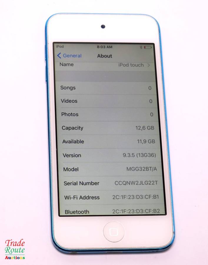 Apple iPod Touch | WHITE/BLUE | 16GB | 5th Generation | A1421 | RETINA DISPLAY