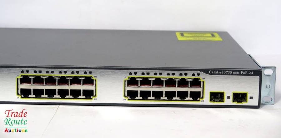 Cisco 3750 PoE [ Power over Ethernet ] 24 Port Ethernet Switch