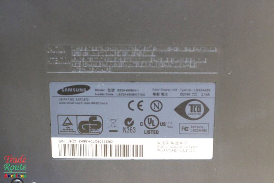 Samsung SyncMaster SA450 22" Widescreen LED LCD Monitor LS22A450 Resolution 1680x1050