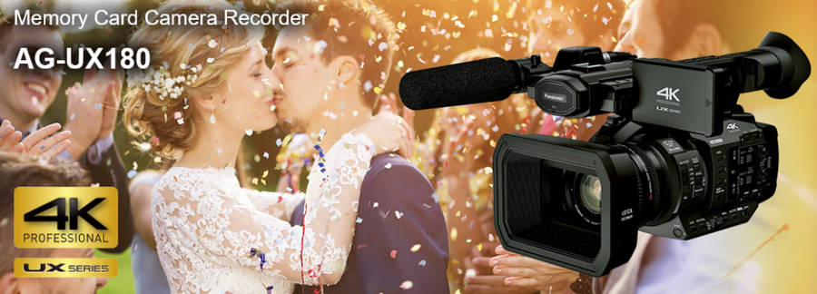 Panasonic AG-UX180 4K Professional Camcorder - 136 Hours on clock