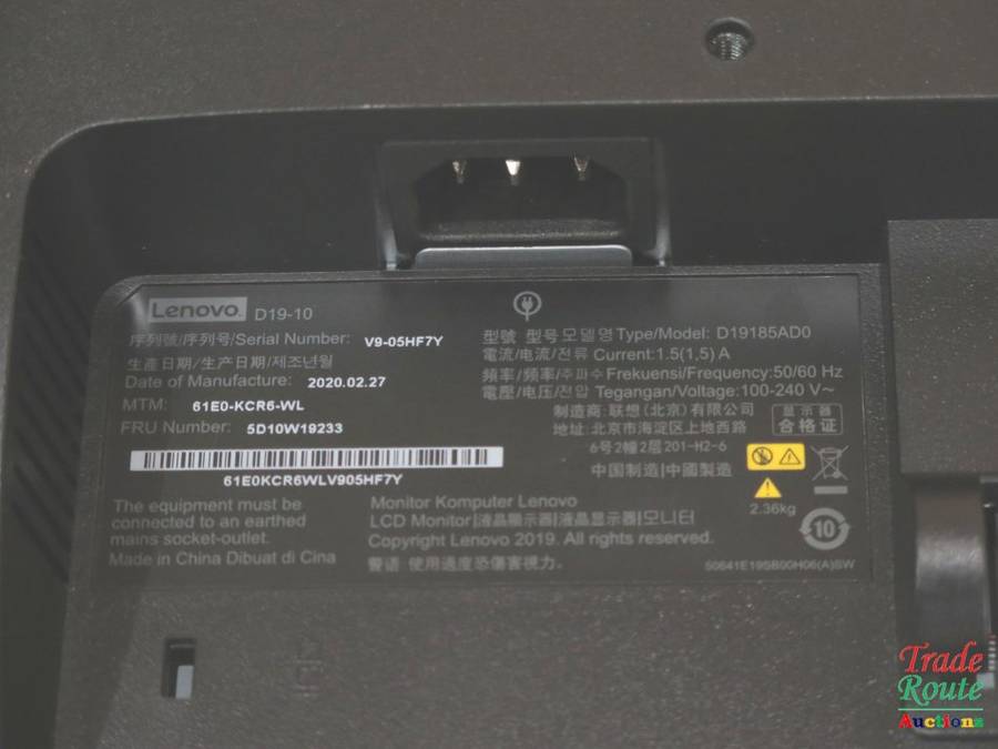 Lenovo D19-10 18.5 Inch HD WLED Backlight Monitor