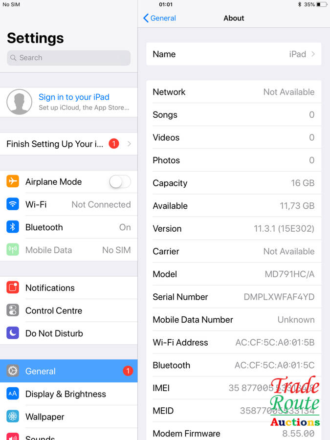 Apple iPad Air 9.7-inch | MD791HC/A| 16GB | WiFi + 4G CELLULAR | | A1475 | RETINA DISPLAY