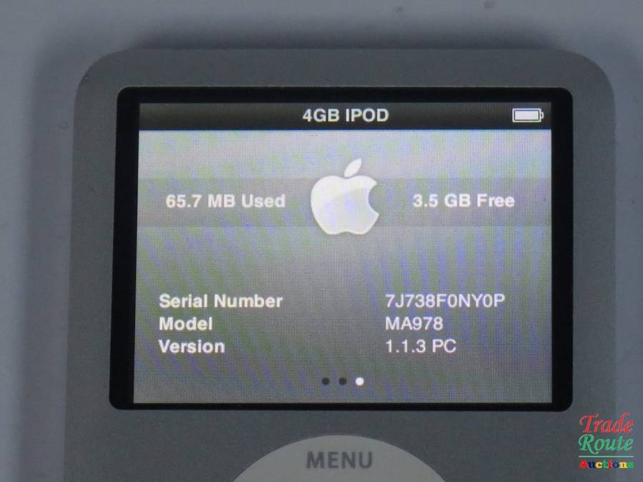 Apple iPod Nano | Silver | 4GB | 3rd Generation | MA978